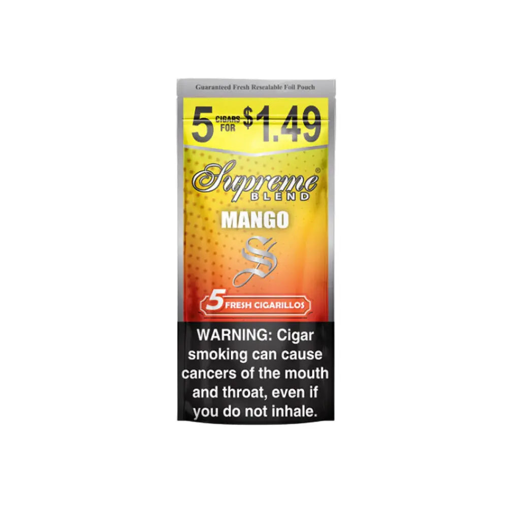 SUPREME CIGARILLO 5/$1.49 MANGO 15/5 PK
