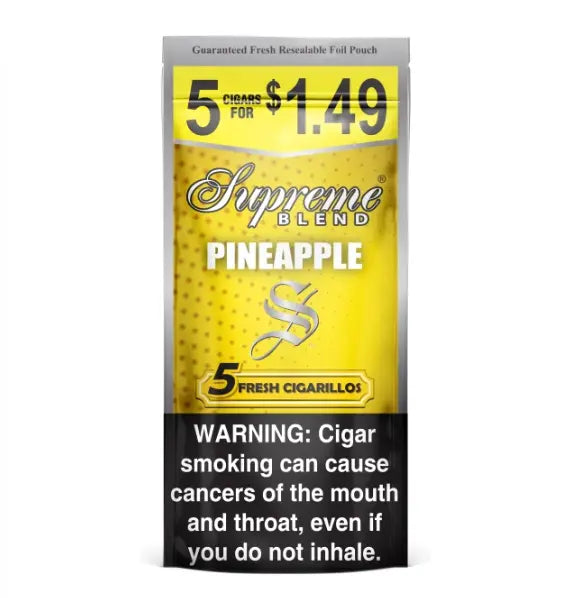 SUPREME CIGARILLO 5/$1.49 PINEAPPLE 15/5 PK