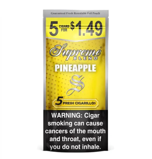 SUPREME CIGARILLO 5/$1.49 PINEAPPLE 15/5 PK