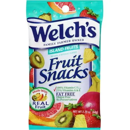 WELCH'S FRUIT SNACKS ISLAND FRUIT 2.25OZ/48CT