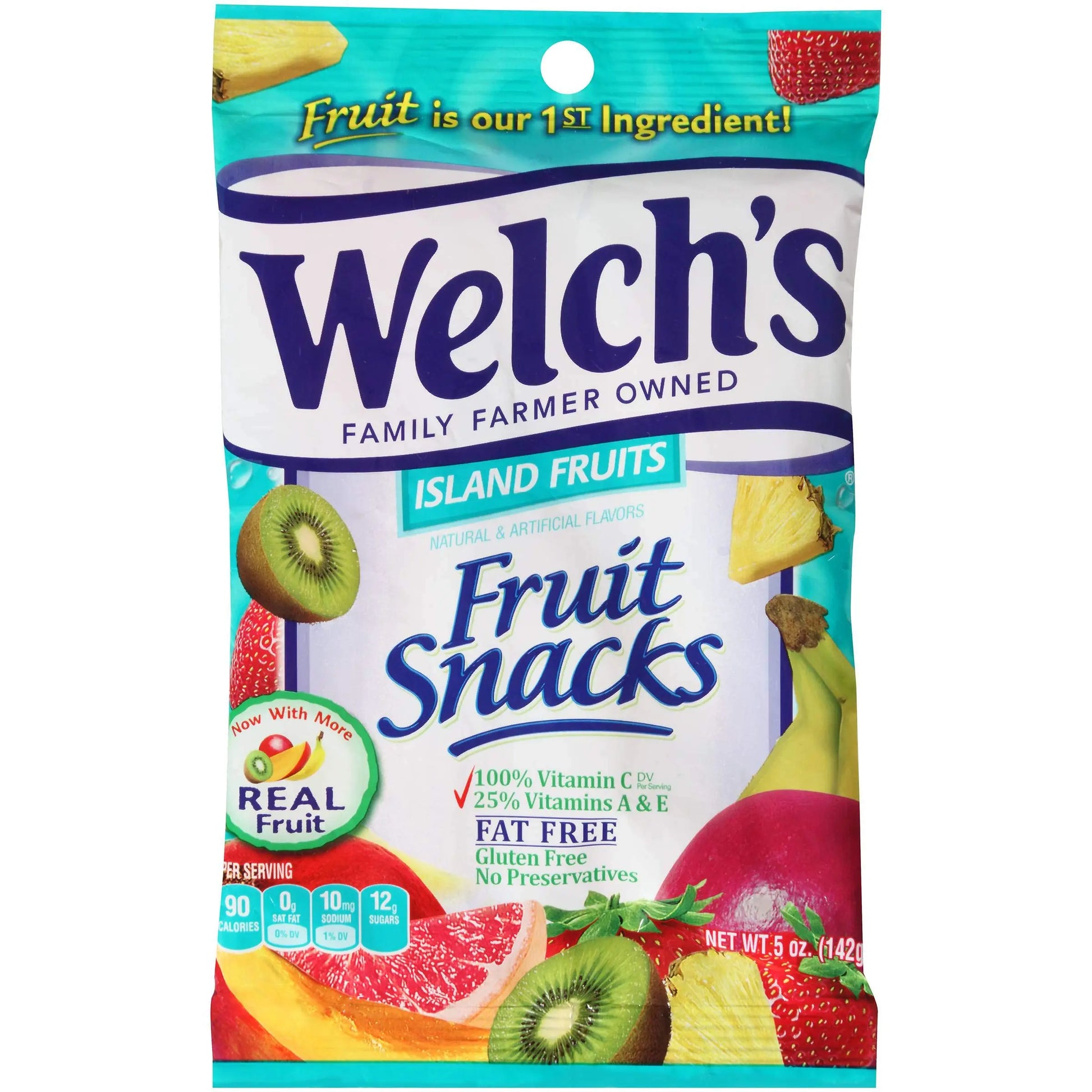 WELCHS FRUIT SNACKS ISLAND FRUIT 5OZ/12CT