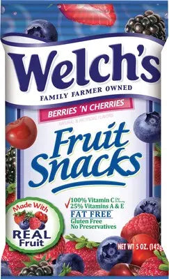 WELCHS FRUIT SNACKS BRRIES&CHER 5OZ/12CT