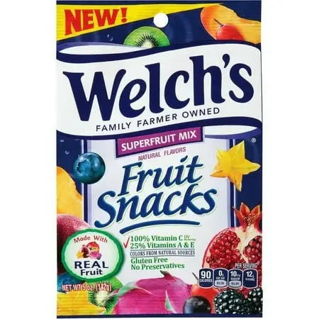 WELCHS FRUIT SNACKS SUPERFRUIT MIX 5OZ/12CT