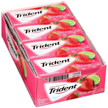 TRIDENT VALUE ISLAND BERRY LIME 12 CT