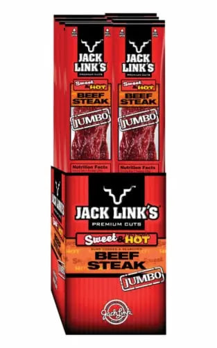 JK JUMBO SWEET & HOT BEEF STEAK 12CT