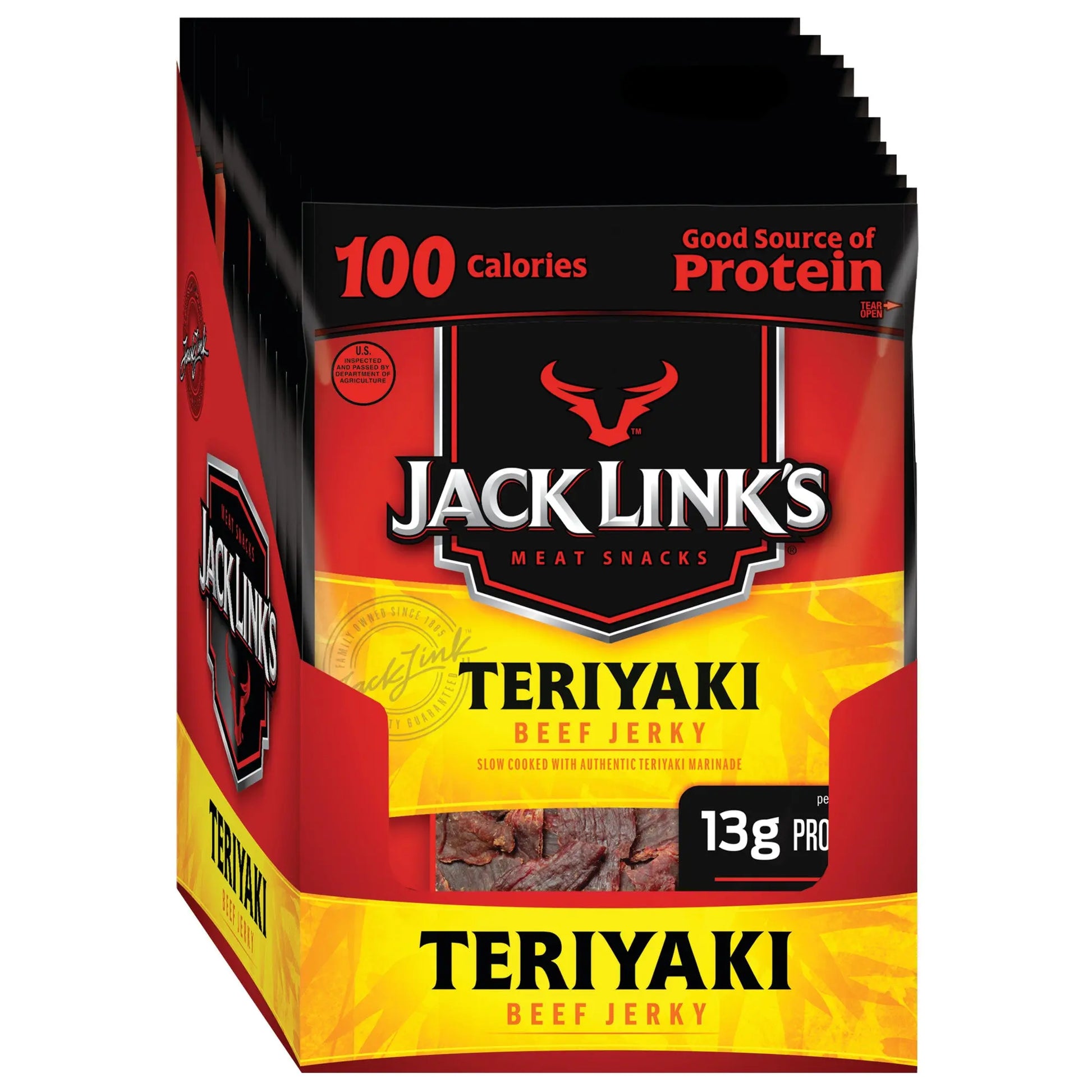 JK BEEF JERKY TERIYAKI BAGS 10/1.5 OZ