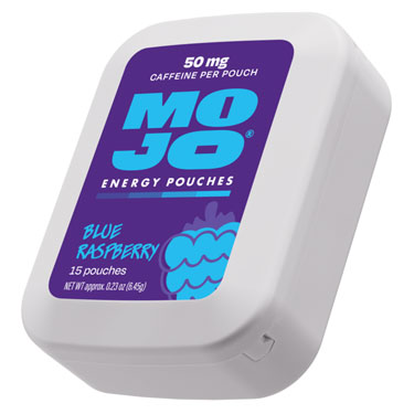 MOJO 50MG PP4.99 BLUE RASP ENERGY POUCHES 5CT