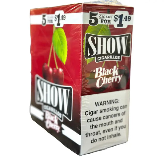 SHOW CIGARILLO 5/$1 BLACK CHERRY 15/5PK