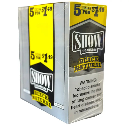 SHOW CIGARILLO 5/$1 BLACK NATURAL 15/5 PK