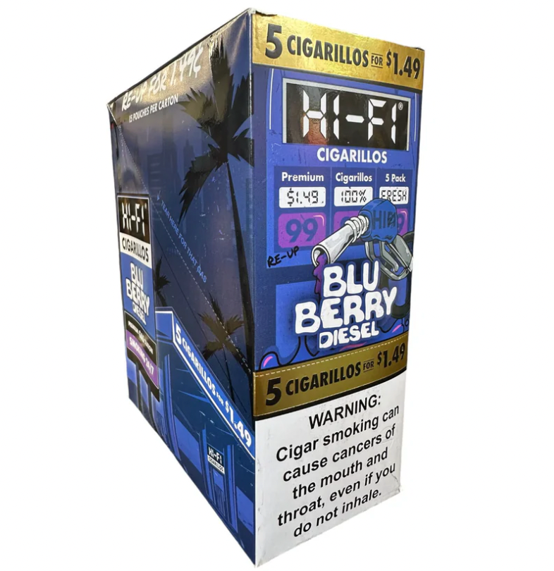 HIFI CIGARILLO 5/$1 BOLD BLUE 15/5 PK