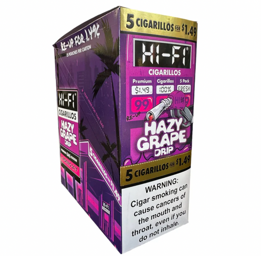 HIFI CIGARILLO 5/$1 GRAPE PURPLE RUSH 15/5 PK