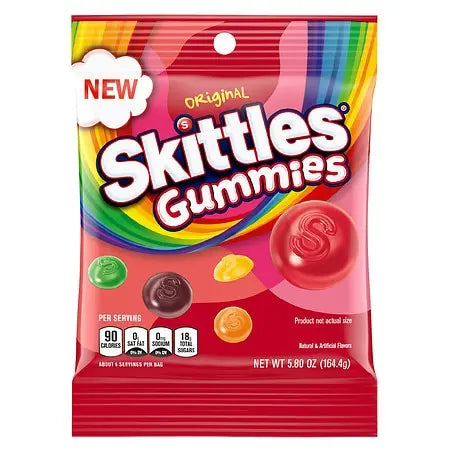 PEG SKITTLES GUMMIES ORIGINAL 6/5.8 OZ