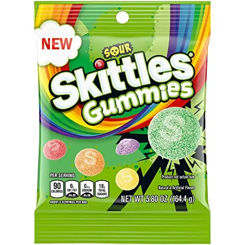 PEG SKITTLES GUMMIES SOUR 6/5.8 OZ