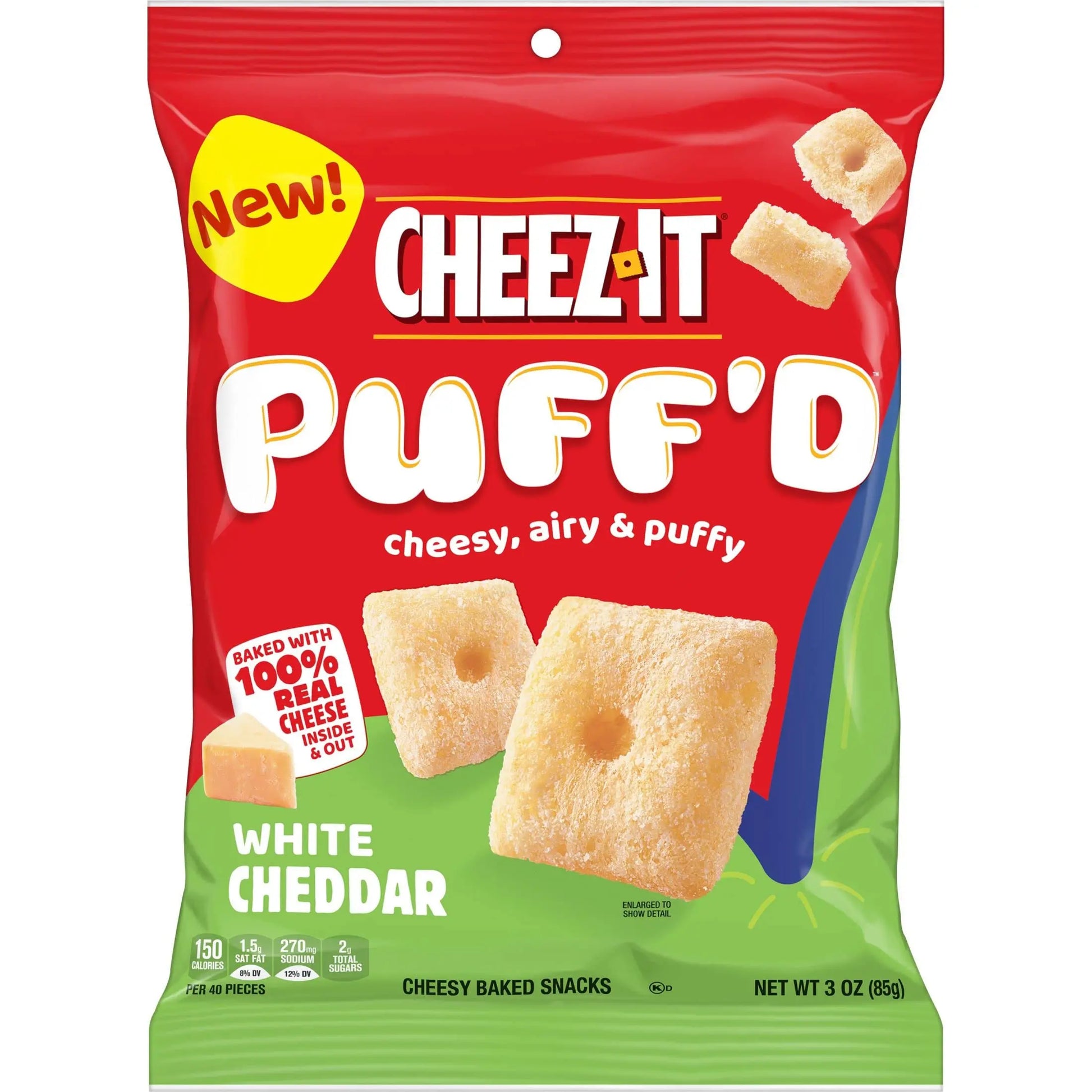 CHEEZ IT PUFF'D WHITE CHED CHEESE 6/3OZ