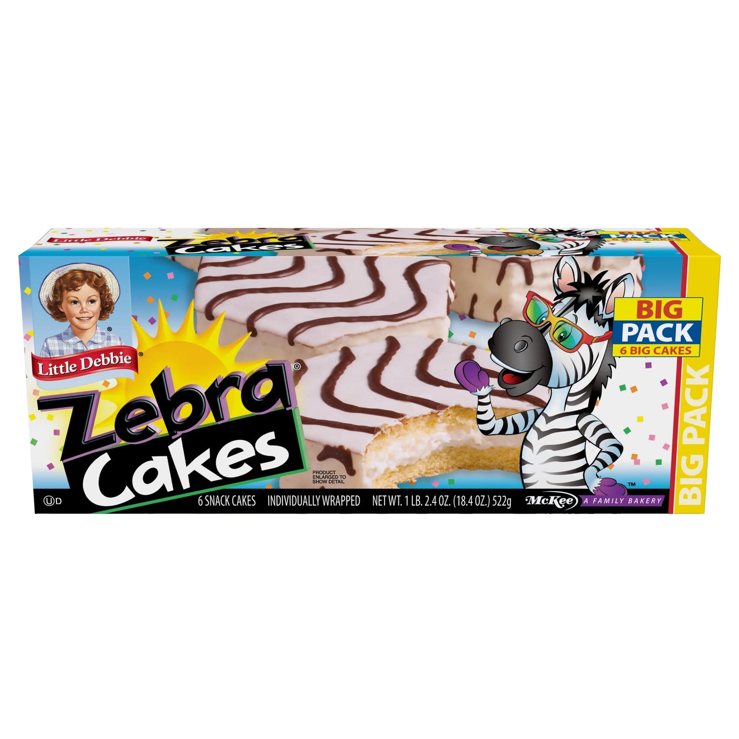 LD ZEBRA CAKES 6 CT