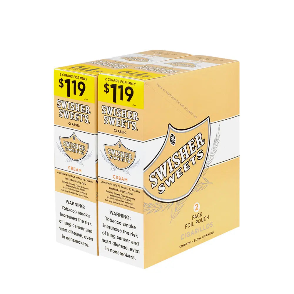 SWISHER 2/$1.19 CREAM 30/2 PK