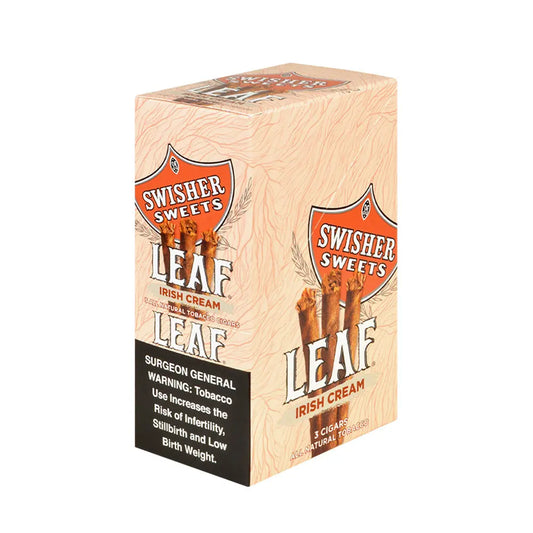 SWISHER LEAF NPP IRISH CREAM 3CT POUCHES