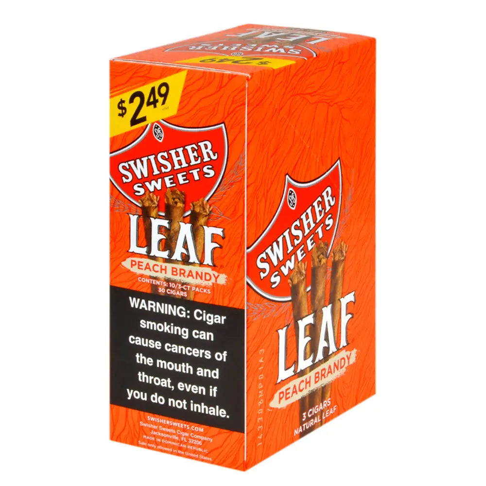 SWISHER LEAF PP $2.49 PEACH 3CT