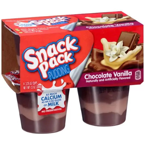 SNACK PACK PDG CHOC VANILLA 4PK 6/3.25 OZ
