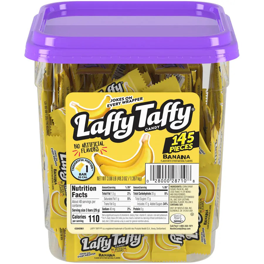 LAFFY TAFFY JAR BANANA 145 CT