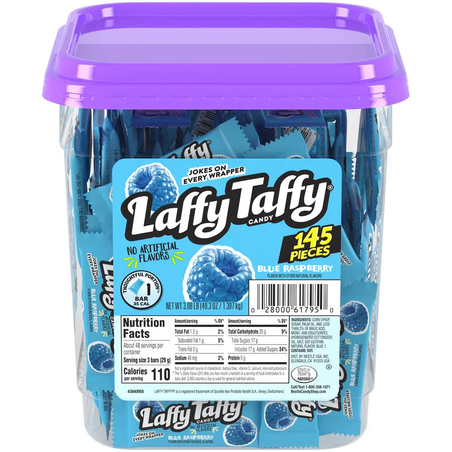 LAFFY TAFFY JAR BLUE RASB 145CT