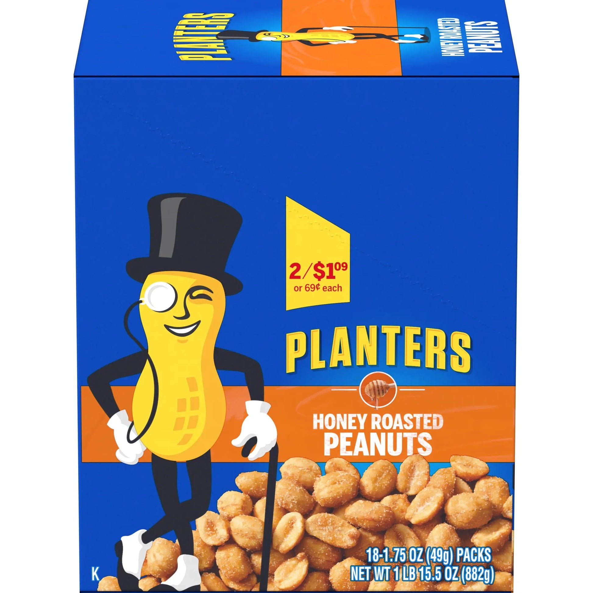PLANTERS PEANUTS HONEY ROASTED 18CT