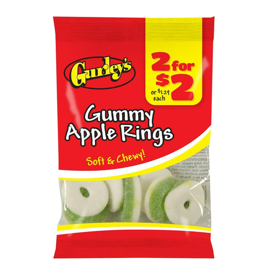 GURLEY'S 2/$2 -12CT Gummy Apple Rings