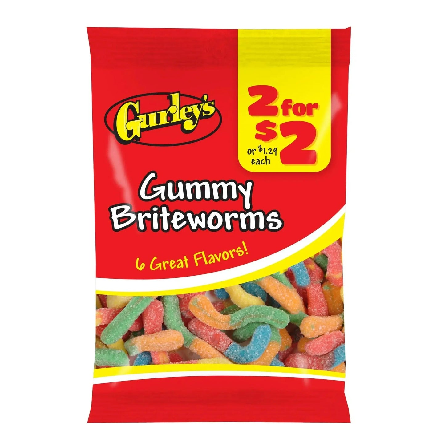 GURLEY'S 2/$2 -12CT Gummy Briteworms
