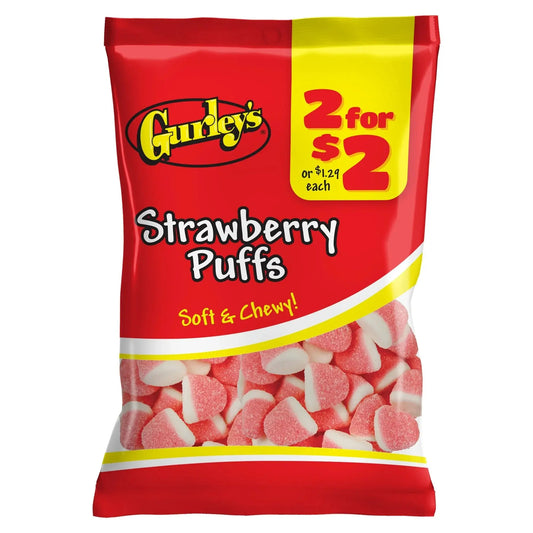 GURLEY'S 2/$2 -12CT Gummy Strawberry Puffs