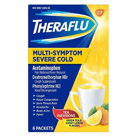 THERA FLU MULTI-SYMPTOM SEVERE COLD 6CT (YELLOW)