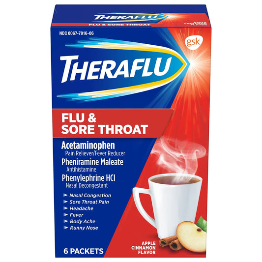 THERA FLU FLU SORE/THROAT APPLE CINN 6CT (PURPLE)