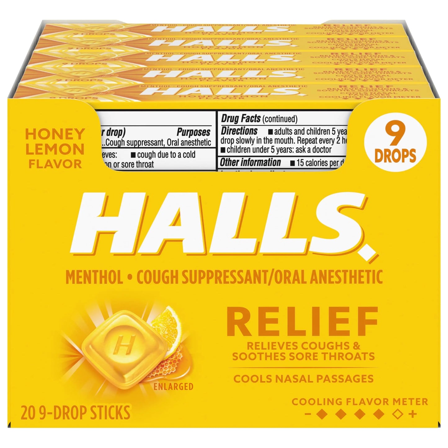 HALLS HONEY LEMON 20 CT