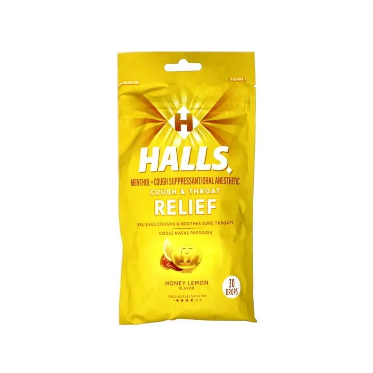 HALLS BAG HNY-LEMON 6 CT