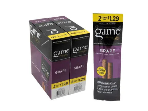 GAME 2/$1.29 W. GRAPE CIGARILLO