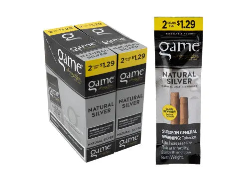 GAME 2/$1.29 SILVER CIGARILLO