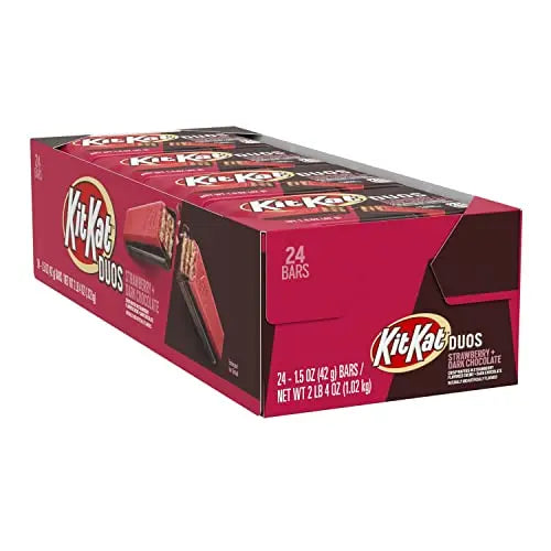 KIT KAT DUOS STRAW & DARK CHOC 24 CT