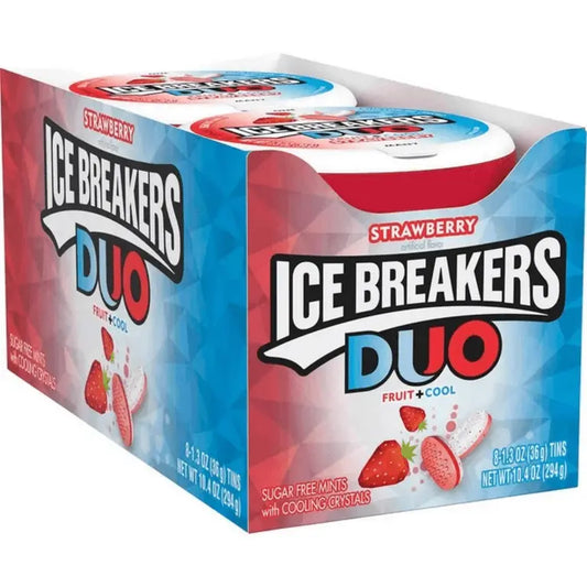 ICE BREAKERS DUO TIN STRAWBERRY 8 CT