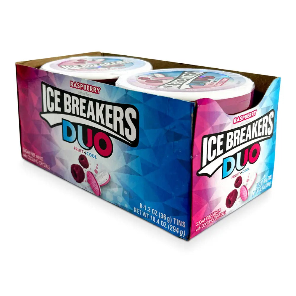 ICE BREAKERS DUO TIN RASPBERRY 8 CT