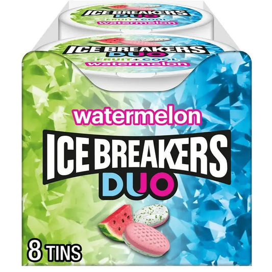 ICE BREAKERS DUO TIN WATERMELON 8 CT