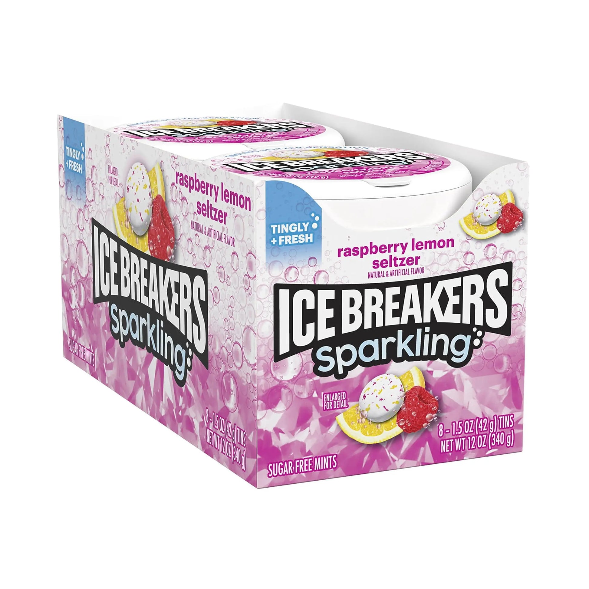 ICE BREAKER TIN SPARKLING RAS LEMON 8CT