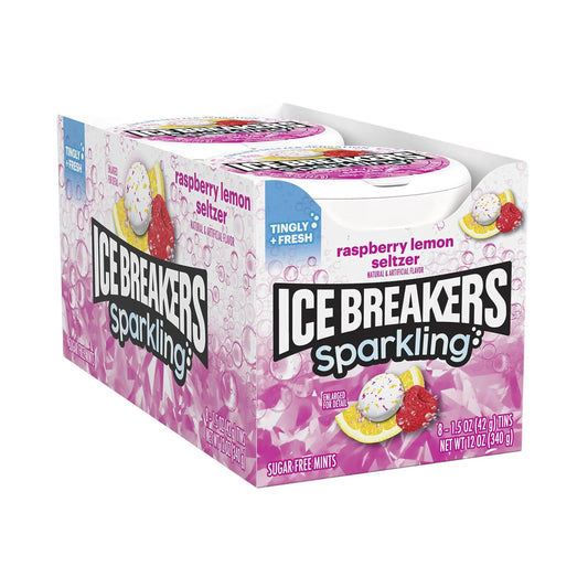 ICE BREAKER TIN SPARKLING RAS LEMON 8CT