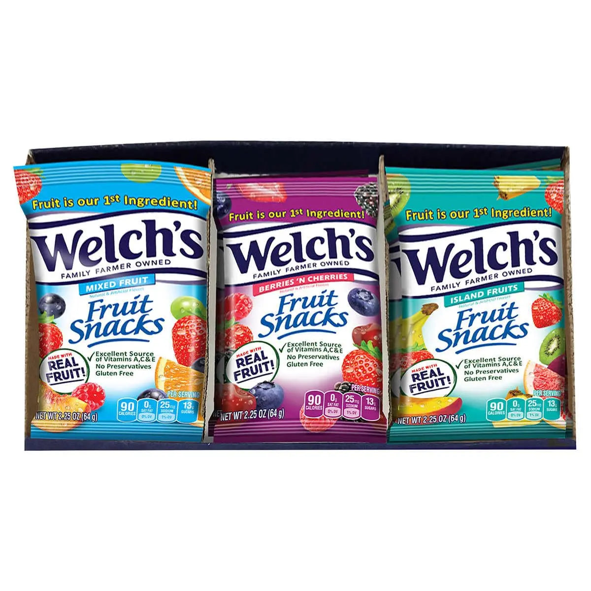 WELCHS VARIETY FRUIT SNACKS 16/2.25OZ