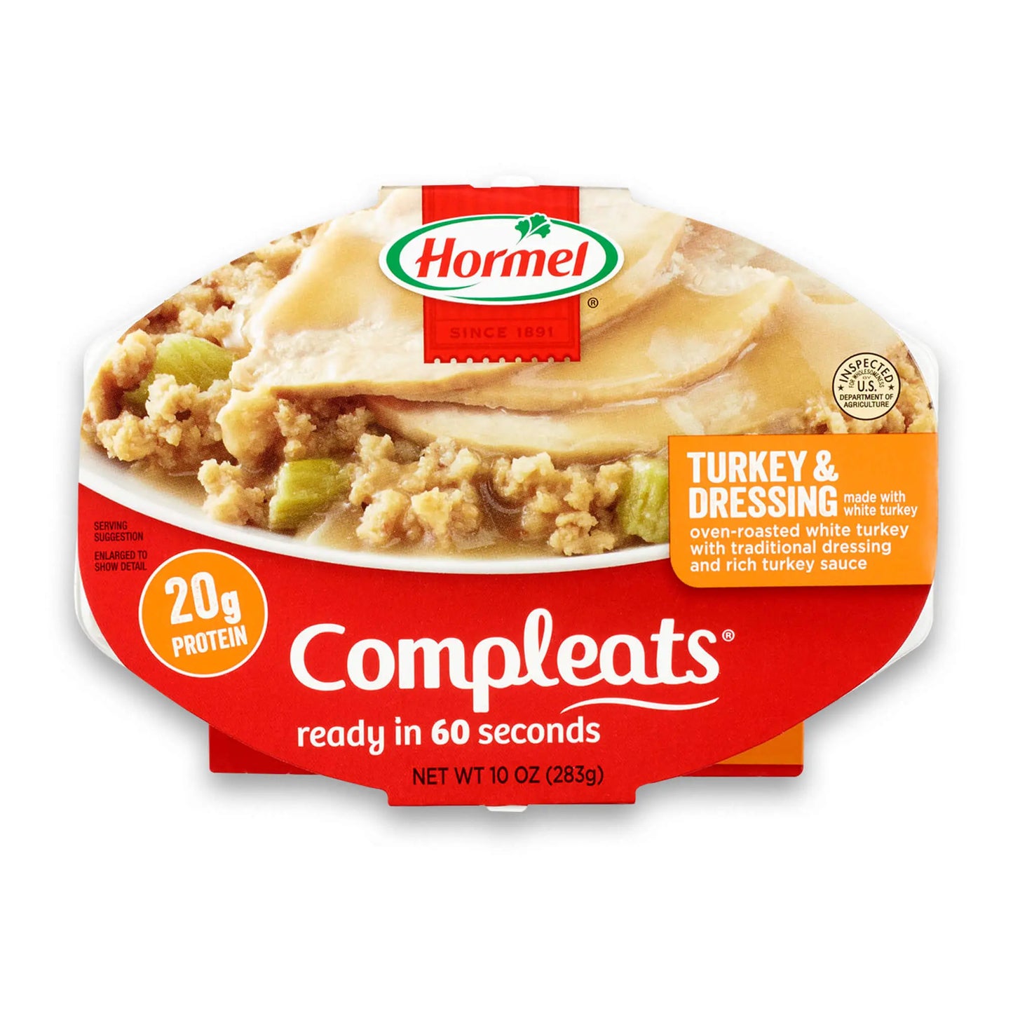 HORMEL COMPLEATS TURKEY & DRESS W/GRAVY 10 OZ