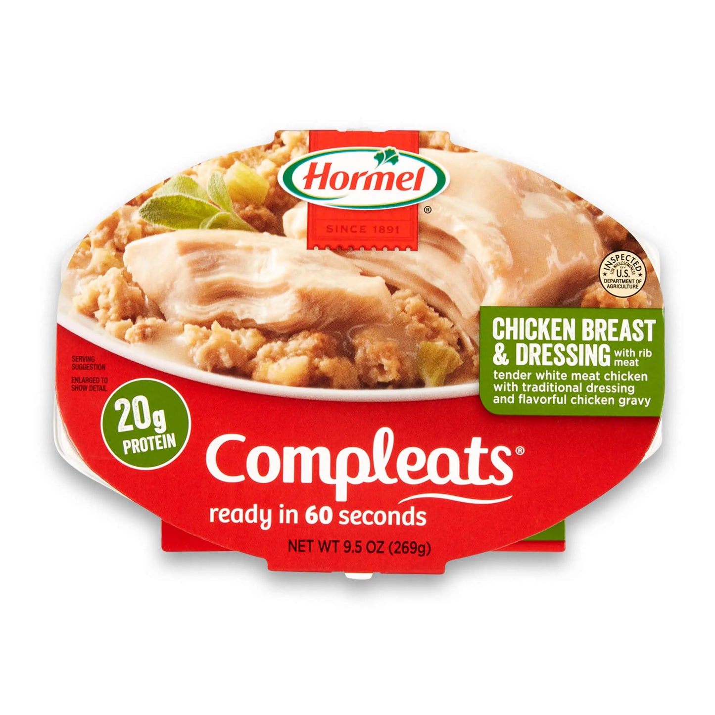 HORMEL COMPLEATS CHKN BREAST & DRESSING 10 OZ