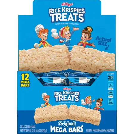 RICE KRISPY TREATS MEGA SIZE ORIGINAL 12CT