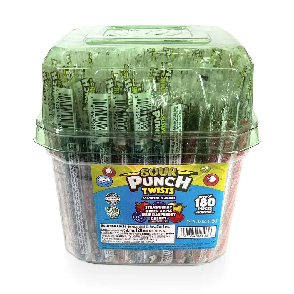 SOUR PUNCH JAR TWISTS 180CT