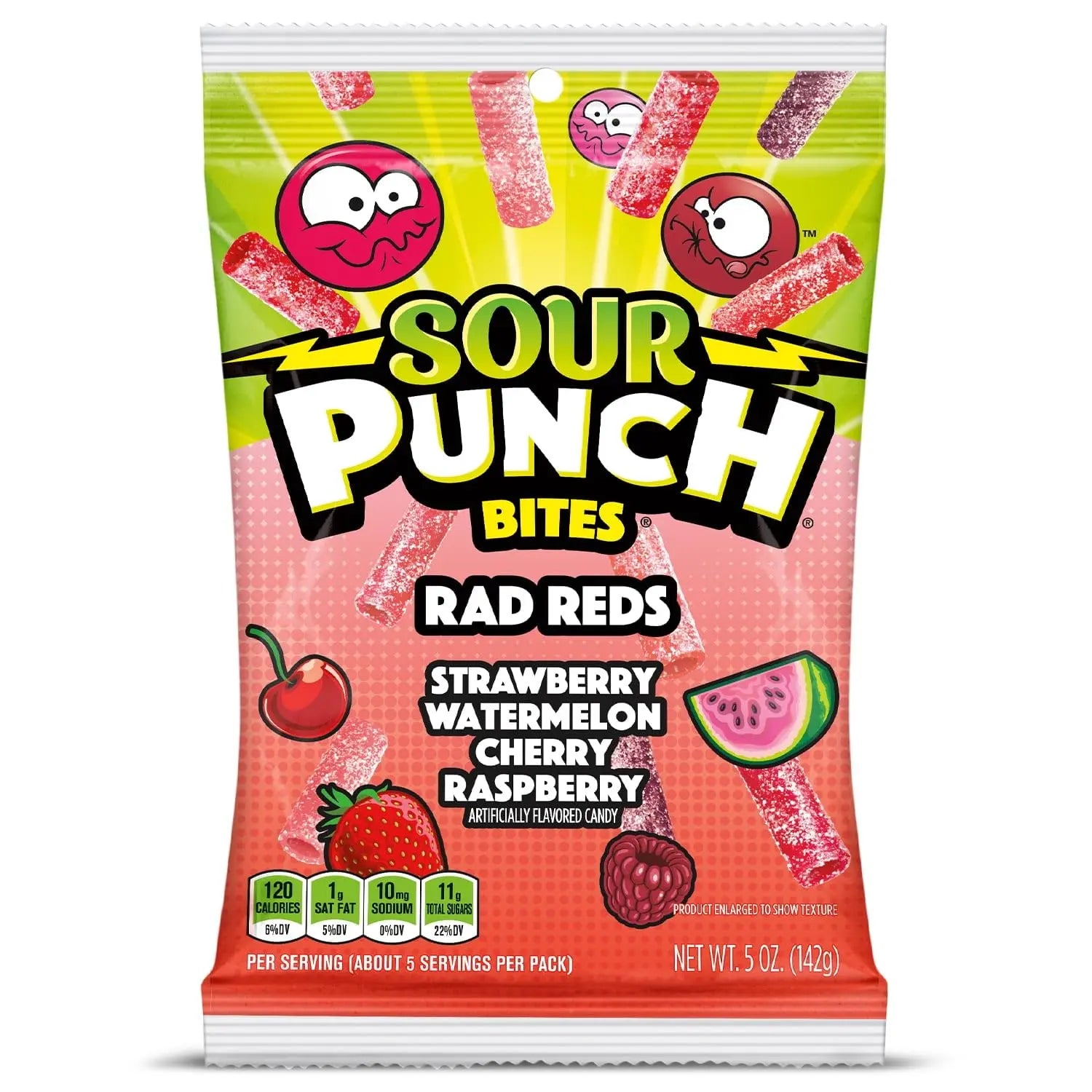 PEG SOUR PUNCH BITES RAGIN' REDS 6/5OZ