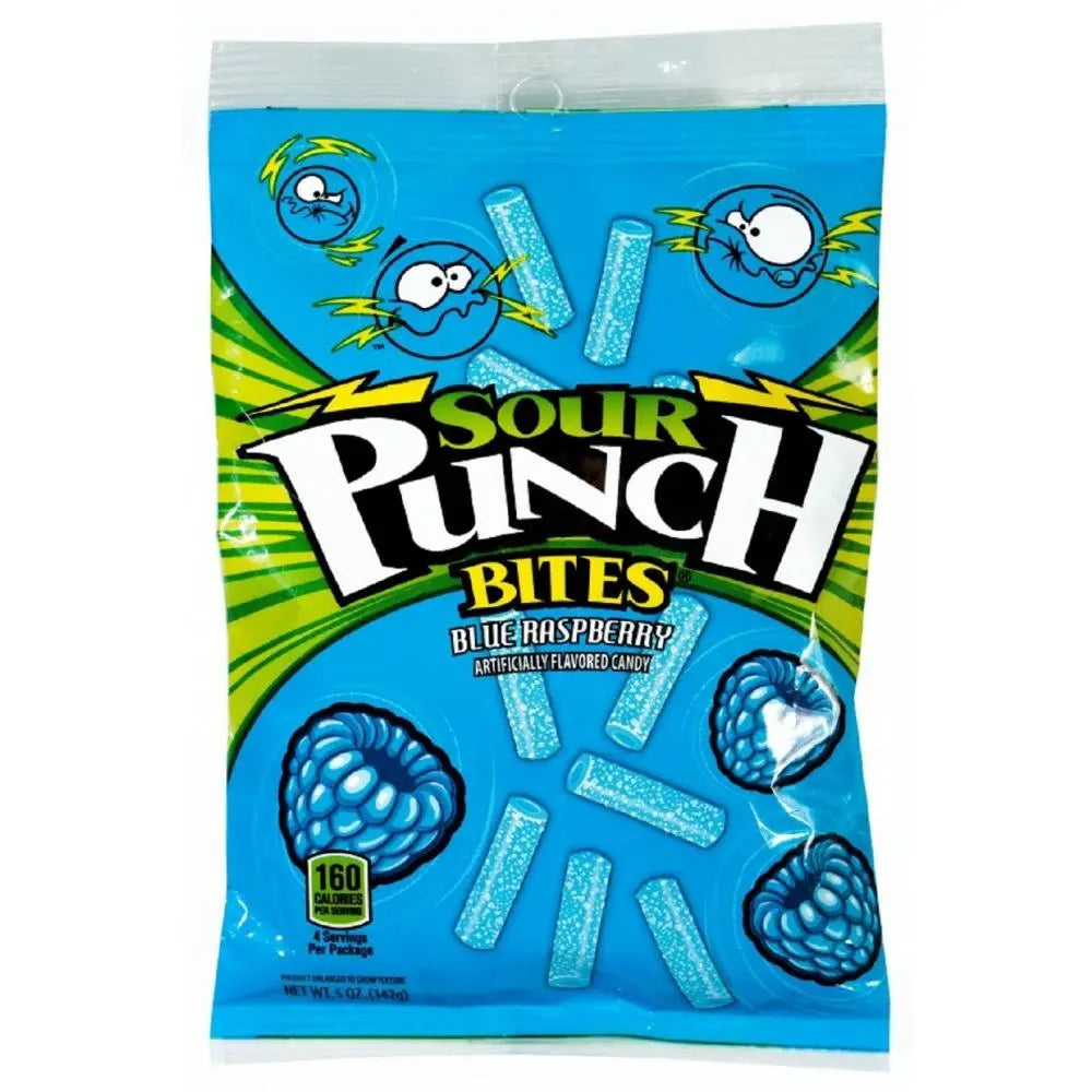 PEG SOUR PUNCH BITES BLUE RASP 6/5OZ