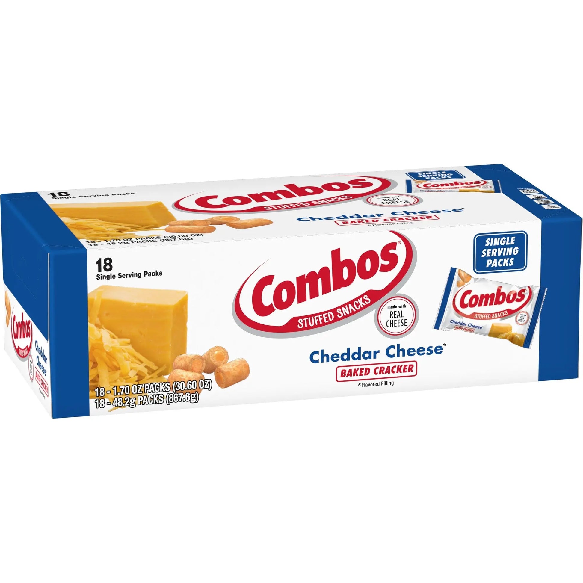 COMBOS SM CHEDDER CRACKER 18CT