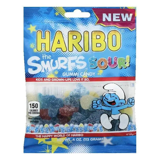 PEG HARIBO SOUR SMURFS 5 OZ